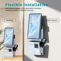 Kiosque en libre-service Terminal de point de vente 18,5 pouces Android Métal Bureau Mur Sol Support intégré Imprimante Lecteur de codes-barres Écran tactile