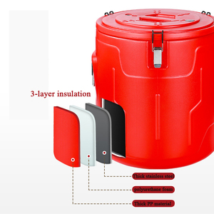 4Pcs Thiết Lập Thép Không Gỉ Cách Điện Gạo Xô Hai Lớp Nhà Hàng Thực Phẩm Lưu Trữ Ấm Kim Loại Thực Phẩm Container Cho Nhà - Product Image 2