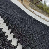 Géocell en nid d'abeille HDPE de haute qualité 50-300 mm, géogrille, géotextile pour la protection des pentes extérieures et le renforcement des routes, grille à gazon