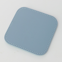 Sous-verre en cuir PU gaufré personnalisé, sous-verre de table en PU personnalisé pour la promotion, ensemble de sous-verres pour tasses, vente en gros, dessous-de-plat en cuir pour la cuisine