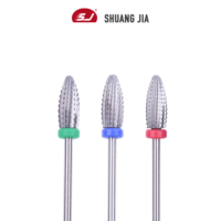 SHUANGJIA Embouts de ponceuse à ongles en carbure de tungstène, forme balle, coupe droite, pour enlever rapidement le gel, outil de haute qualité