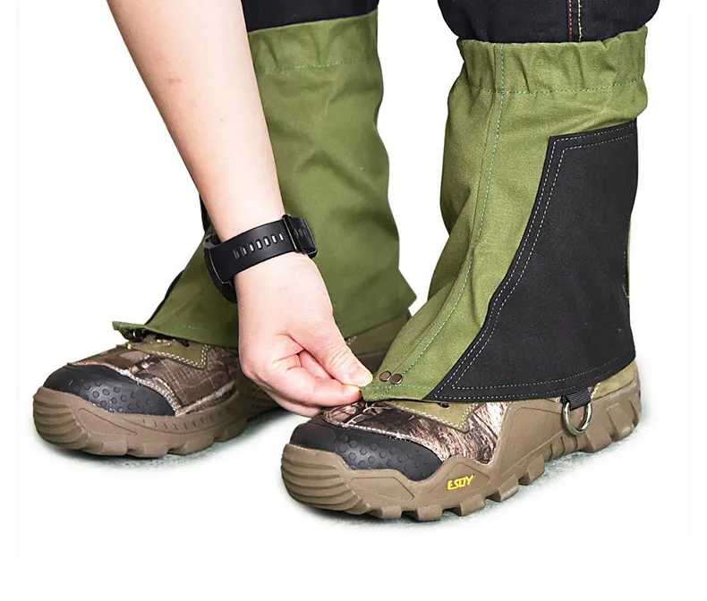 캔버스 스노우 세트 야외 남성과 여성 짧은 다리 보호 발 커버 방수 모래 방지 신발 부츠 세트를 통해 하이킹