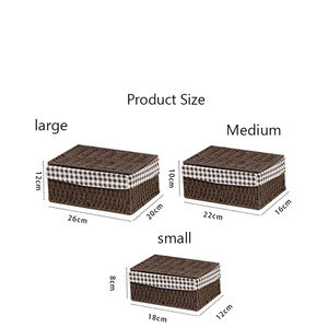 Idyllic Wind Weaving Living Room <strong>Storage</strong> <strong>Basket</strong> <strong>Wicker</strong> Receive Snacks and Sundries <strong>Basket</strong> - Product Image 2