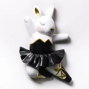דף הבית קישוט מתנה aster שרף 3D חיה ארנב קיר אמנות עבור סלון סלון