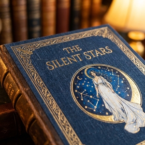 <span class=keywords><strong>Libro</strong></span> di Storie con Copertina Rigida Personalizzata all'Ingrosso: 'Le <span class=keywords><strong>Stelle</strong></span> Silenziose' con Illustrazione Vintage di Donna Celeste - Product Image 4
