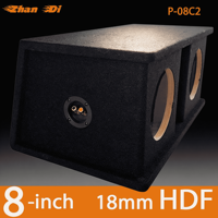 Caja de Subwoofer de 8 Pulgadas de Nivel Básico con Doble Ventilación, Caja de Madera para Subwoofer, Material MDF
