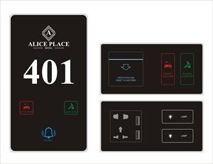Smart Hotel Doorplate Touch Doorbell Switch Smart LCD Signs Signage <strong>Number</strong> Display <strong>Door</strong> Plate DND Clean up <strong>Door</strong> Bell Switch - Product Image 1