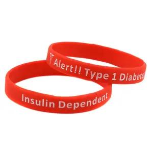 Gelang Silikon <span class=keywords><strong>Diabetes</strong></span> Tipe 1 Diskon Besar, Gelang Tangan <span class=keywords><strong>Diabetes</strong></span> Dewasa - Product Image 1