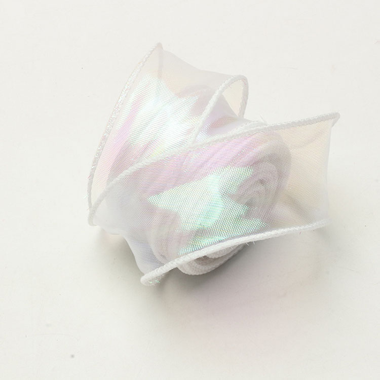 Single Face Style Bow Mesh Fish Tail Yarn Flower Packaging Gift Bouquet Satin Ribbon