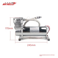 Car-Modification Air-Ride Suspension 12V Air Compressor Tire Inflator with Aluminum Alloy Steel ABS 1/4 NPT Car Ari Pump