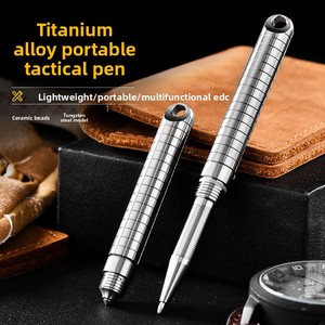 Penna Tattica Mini in Lega di Titanio PioneerEDC, Portatile, Anti-Aggressione, per Autodifesa, Rompivetro in Metallo, 16,1g - Product Image 1