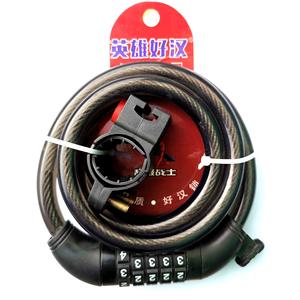Candado para Bicicleta de 120 cm, Candado de Cable Metálico con Combinación para Seguridad Antirrobo - Product Image 4