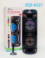 Zqs8221 Caixa Deso, Sistema de Sonido de Alta Potencia con Bajos Profundos, Altavoz para Karaoke, Altavoz Inalámbrico para Exteriores de Gran Tamaño para DJ