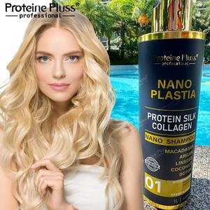เคราตินโปรตีน ผลิตภัณฑ์ดูแลเส้นผมระดับมืออาชีพ สำหรับการยืดผมแบบโบติกซ์ เคราตินบราซิลเลียน สำหรับผมชี้ฟู นาโนพลาสติก - Product Image 4
