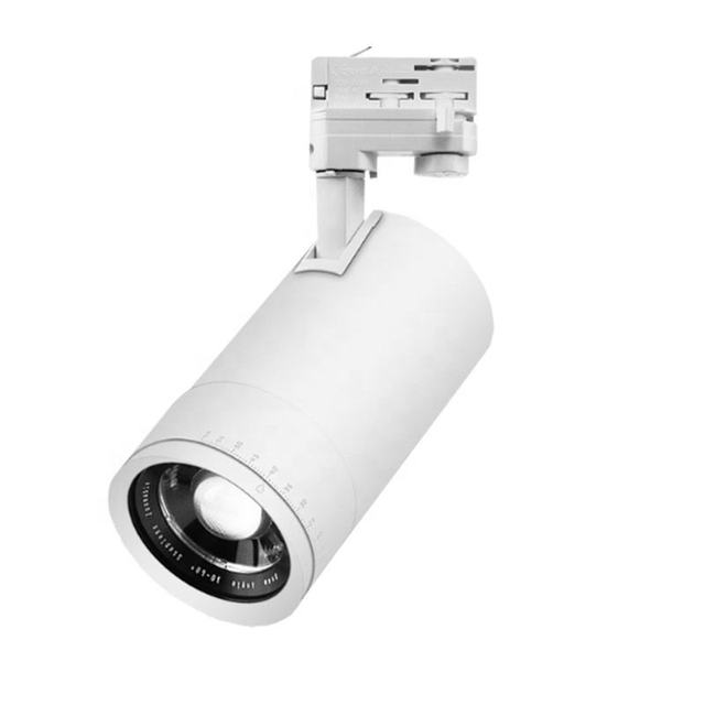 Factory Direct SREE Zoomable 10-60 LED Track Light 20W 30W 40W 0-10V Dimmable CCT Adjustable 3000K-6000K CRI Light Lighting
