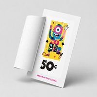 Billets à gratter personnalisés avec motif monstre coloré, conception gratuite, pour collectes de fonds, fêtes, promotions et événements caritatifs