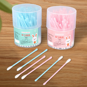 Cotton Swabs Double-Ended Colored Black Blue <b>Pink</b> For Ear Cleaning Household Cosmetic Use - Product Image 2