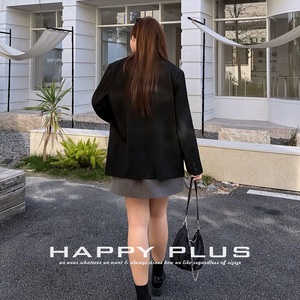 กระโปรงทรงเอเอวสูง N9139 ไซส์ใหญ่ สีเทาล้วน สไตล์นักศึกษาหญิง ฤดูใบไม้ผลิ 2026 - Product Image 3