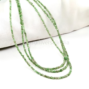 Cuentas de Diamante Verde Natural de 2-3 mm, Redondas, Lisas, Crudas, Sin Cortar, en Hilos de 16 Pulgadas para la Fabricación de Joyas al por Mayor - Product Image 1