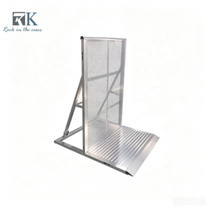 Aluminum Crowd <b>Control</b> Barrier Silver Crowd Barrier Safety Barricade Fence Mobile Crowd Barrier for Concert Use - Product Image 1