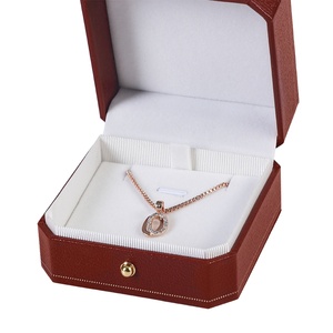 Leatherette Paper Octagonal Printed Edge Pearl Jewelry Bracelet <b>Box</b> Light Luxury Ring <b>Earrings</b> <b>Box</b> with Gold Buckle Deco - Product Image 4