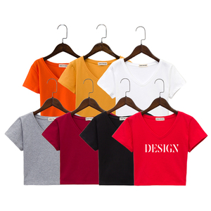 Chemise pour femme à col en V de haute qualité, mode décontractée, confortable, douce, différentes couleurs, respirante, t-shirt - Product Image 3