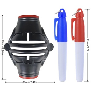Stylo de peintre à bille rotative à 360 ° Clip de chapeau de golf et marqueur Scriber de visée avec trois lignes - Product Image 4