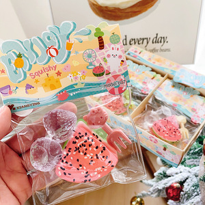 Juguetes Realistas de Sandía y Fresa Tipo Gelatina, Nuevos Juguetes Antiestrés para Todas las Edades, Hechos de Silicona y Plástico - Product Image 1