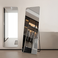 Miroirs de salle de bain noirs de luxe modernes tendance 2025, bordure épaissie, sur mesure, pleine longueur, en forme d'arche, vente en gros directe usine