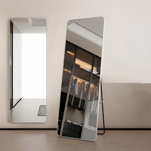 Miroirs de salle de bain noirs de luxe modernes tendance 2025, bordure épaissie, sur mesure, pleine longueur, en forme d'arche, vente en gros directe usine - Product Image 1