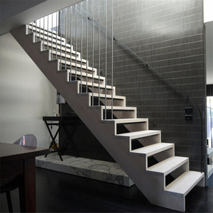 Escalier droit le plus favorable Faisceau unique Conception pratique Escalier extérieur en bois Escaliers en chêne - Product Image 1