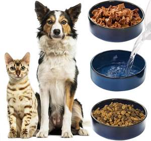 21oz Ceramic Dog <span class=keywords><strong>Bowl</strong></span> Set com suporte de madeira 2-em-1 antiderrapante Eco-Friendly <span class=keywords><strong>Pet</strong></span> Food Water <span class=keywords><strong>Bowl</strong></span> Matte Glaze Sem derramamento Cat Feeding Dish - Product Image 6