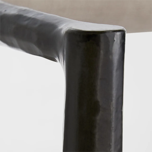 Tabouret de <span class=keywords><strong>bar</strong></span> de haute qualité avec finitions martelées, métal forgé à la main et tissu - Product Image 2