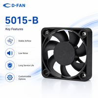 Ventilateur axial haute vitesse 5015 50x50x15mm 5V 12V étanche DC pour appareils électroniques