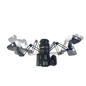 Volledig Medisch Flexibel Dual-Arm Flashbracket Met Dubbele Schoen Voor Macro-Opname Voor Camera 'S Tandheelkundige Fotografie Flitslichtbeugel