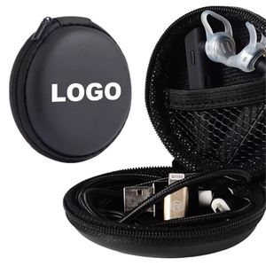 2026 New Portable Round EVA Bag Cases Personalized Custom Case Shockproof Data Cable <b>Storage</b> <b>Box</b> Zipper with Logo - Product Image 1