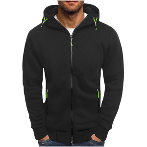 Nueva Chaqueta Deportiva de Forro Polar para Hombre, Corte Holgado, con Tres Cremalleras, Color Sólido, Manga Larga, con Capucha y Antipilling para Invierno - Product Image 2
