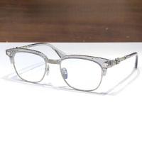 Gafas Ópticas de Diseño de Alta Calidad para Hombre y Mujer, Punk BONENNOISSEUR 53-19, Monturas de Gafas de Acetato y Titanio de Lujo para Negocios