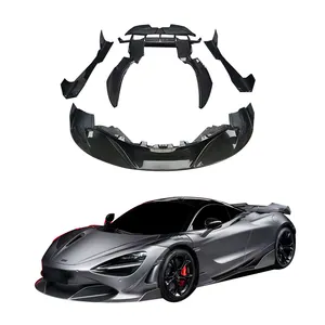 Actualización a estilo RYFT fibra de carbono seca labio delantero difusor trasero Spoiler faldas laterales Fener Kit de carrocería de coche para Mclaren 720s Bodykit