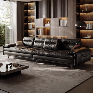 Meilleures ventes, <span class=keywords><strong>canapé</strong></span> moderne minimaliste en <span class=keywords><strong>cuir</strong></span> de vachette, facile à <span class=keywords><strong>nettoyer</strong></span>, design modulaire, vente directe, production d'usine Foshan pour les hôtels - Product Image 2