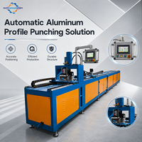 Equipo de Perforación Automática CNC para Perfiles de Aluminio, 6 Orificios, Hidráulico, Perforadora de Orificios Cuadrados para Tubos de Aluminio