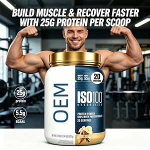 Proteine <span class=keywords><strong>del</strong></span> <span class=keywords><strong>Siero</strong></span> di <span class=keywords><strong>Latte</strong></span> Idrolizzate OEM in Polvere, 100% <span class=keywords><strong>Whey</strong></span>, 25g di Proteine, Senza Zuccheri, Assorbimento Rapido, Gusto Vaniglia Gourmet, 20 Porzioni, 610g - Product Image 2