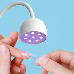 Беспроводная перезаряжаемая светодиодная УФ-лампа для сушки ногтей, Настольный светильник для ногтей с сенсорным управлением, 24 Вт
