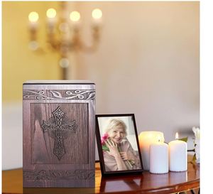 Custom Wood Cremation <strong>Urns</strong> for Human Ashes Wooden Carved Cross Burial <strong>Urns</strong> Box Casket <strong>Pets</strong> Cat Dog Adult Male Female <strong>Urn</strong>