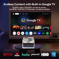Proyector Oficial Google-TV Smart TV, 600ANSI, Alto Lumen, Cine en Casa, Videojuegos, Reuniones, Proyector Digital Wifi