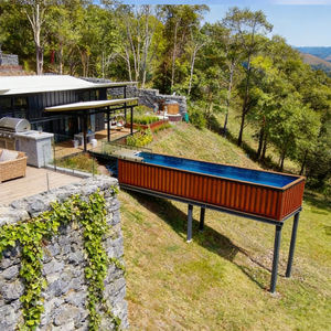<b>Geometric</b> Above Ground Pool with Rustic Wooden Features and Energy-Saving Filtration Pump with Smart Control <b>Panel</b> Pool - Product Image 6