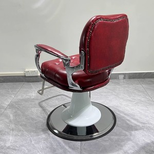 Chaise de barbier vintage en aluminium pour atelier et salon, mobilier de coiffure - Product Image 3