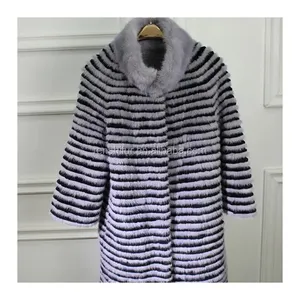 Wholesale Fashion Style Natural Mink coat Autumn Winter Knitted Womens Mink coat