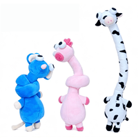 Jouets en peluche pour chiens en gros avec sons, animaux à corps long avec doubles clochettes, résistants à la mastication