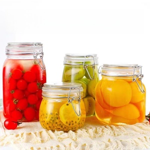 Cấp Thực Phẩm Thủy Tinh Kín Jar Thân Thiện Với Môi Lớn Jar Với Nắp Cho Kim Chi Lưu Trữ Tươi Bảo Quản - Product Image 3